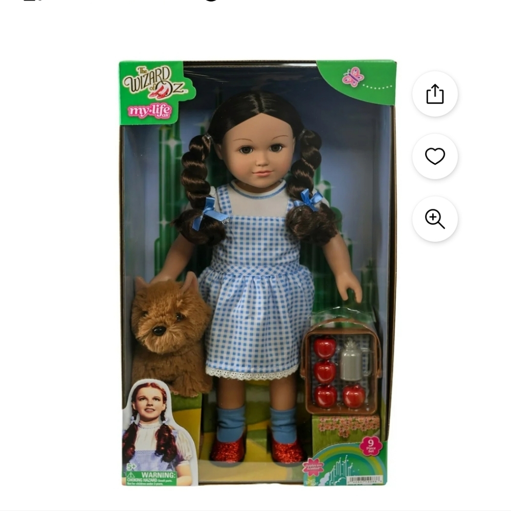 My Life As Wizard Of Oz Dorothy Brunette Doll Posable 18 Inch Doll